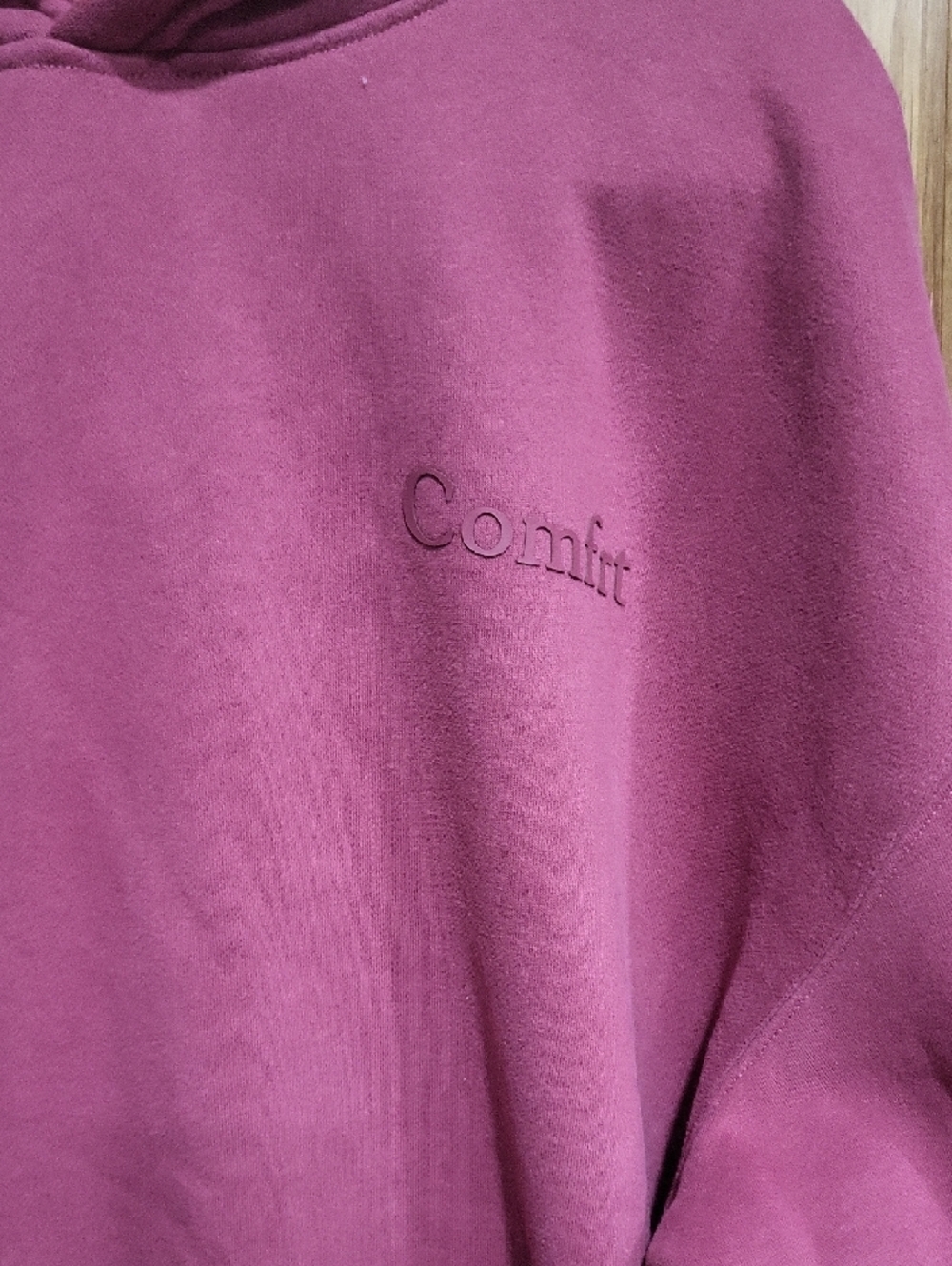 Comfrt Plush Unisex Size XL Oversized Hoodie in Mauve Pink - Picture 2 of 6